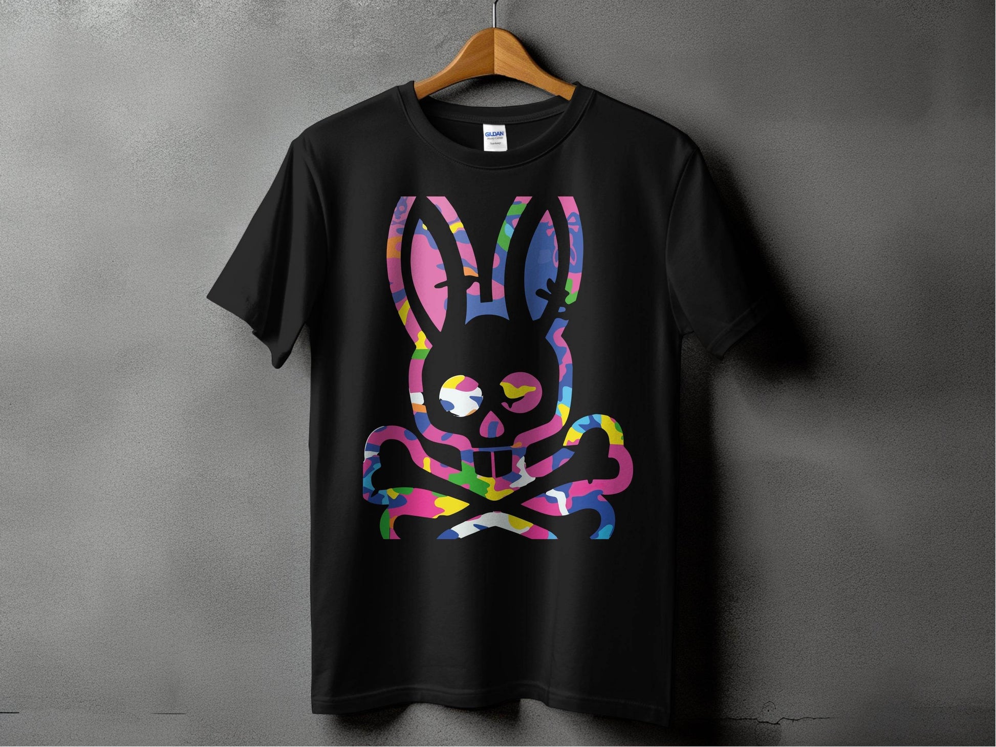 Colorful Skull Bunny Graphic Tee product