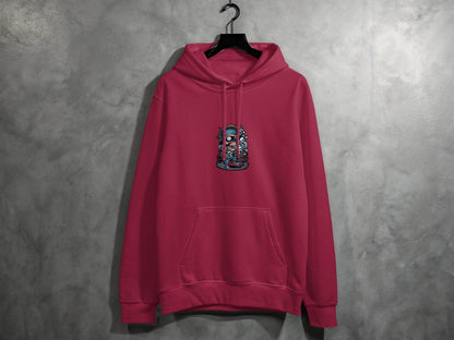 Skull On Skateboard Smoking Cartoon Art Illustration Hoodie - Design & Vybe