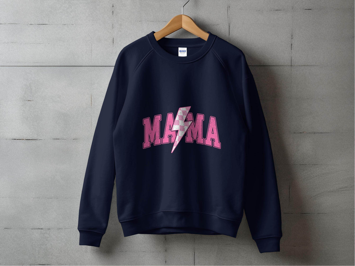 Mama Pink Lightning Bolt Graphic Designs Women Sweater - Design & Vybe