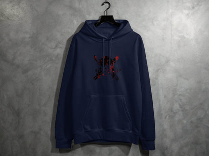 Pirate Symbol with Bloody Swords Skull Artistic Design Hoodie - Design & Vybe