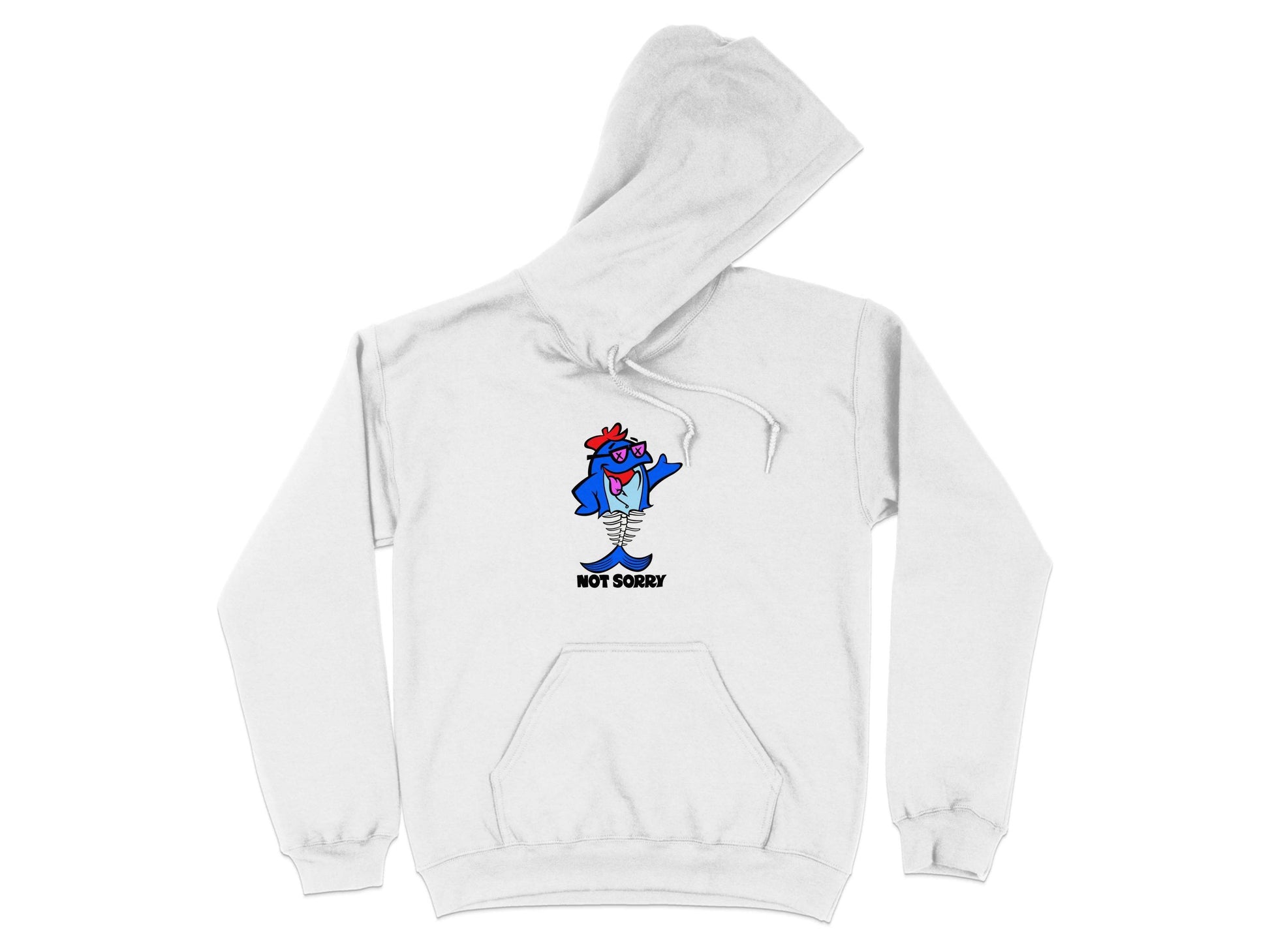 Funny Not Sorry Fish Style Skeleton With Sunglasses Hoodie - Design & Vybe