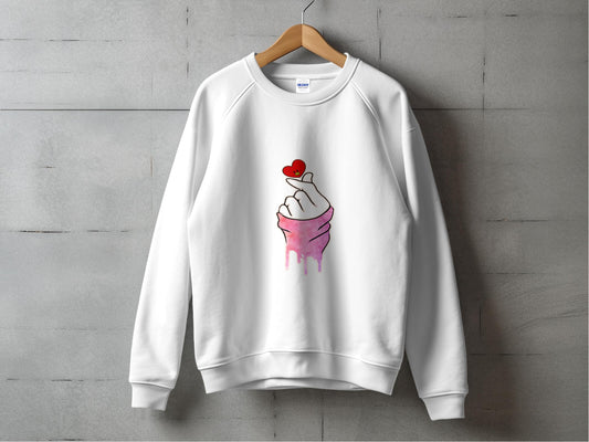 Heart Hand Gesture Unique Sweatshirt product