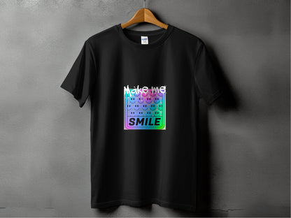 Make Me Smile Rainbow Gradient Design Graphic T-Shirt - Design & Vybe