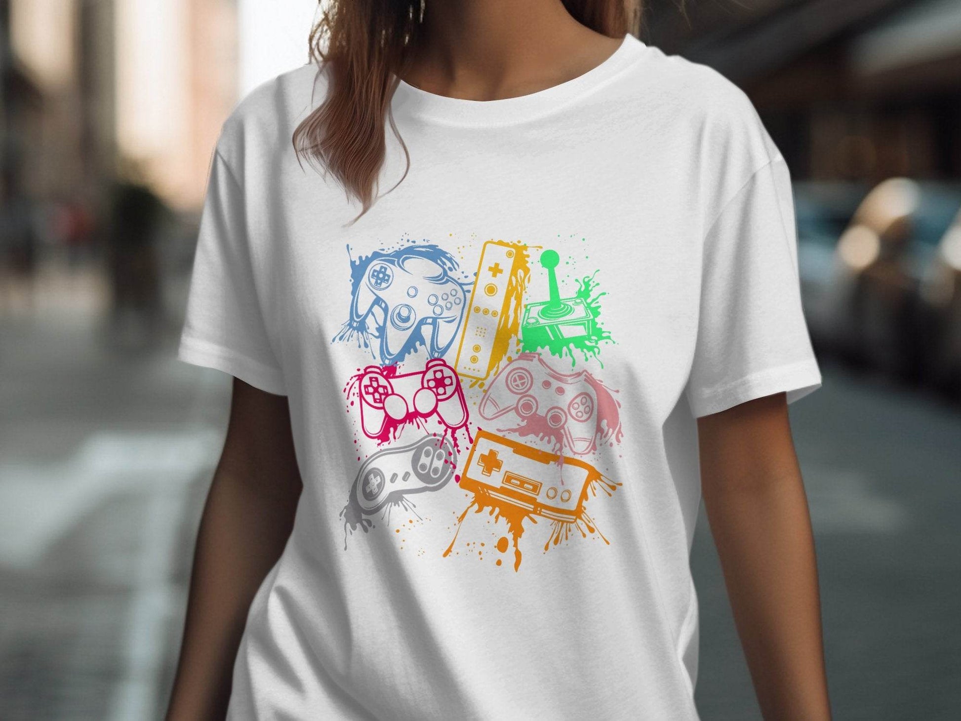 Gaming Console Joypad Colorful Style Design Artwork T-Shirt - Design & Vybe