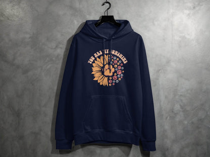 You Are My Sunshine Sunflower Paw Pattern Graphic Hoodie - Design & Vybe