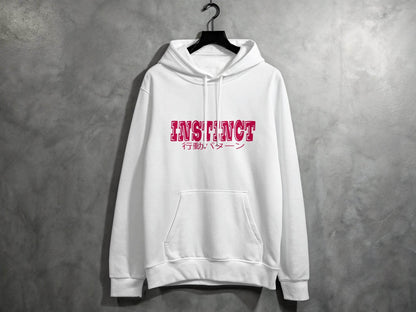 Instinct Japanese Version Text Graphic Design Hoodie - Design & Vybe