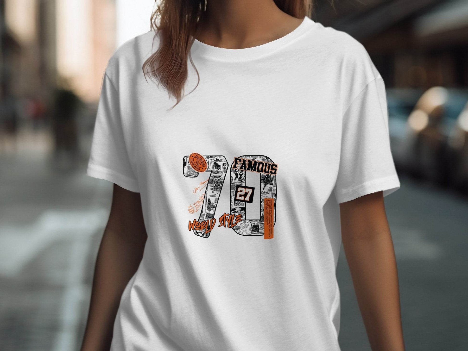 Retro Newspaper Famous 70 World Style Number 27 T-Shirt - Design & Vybe