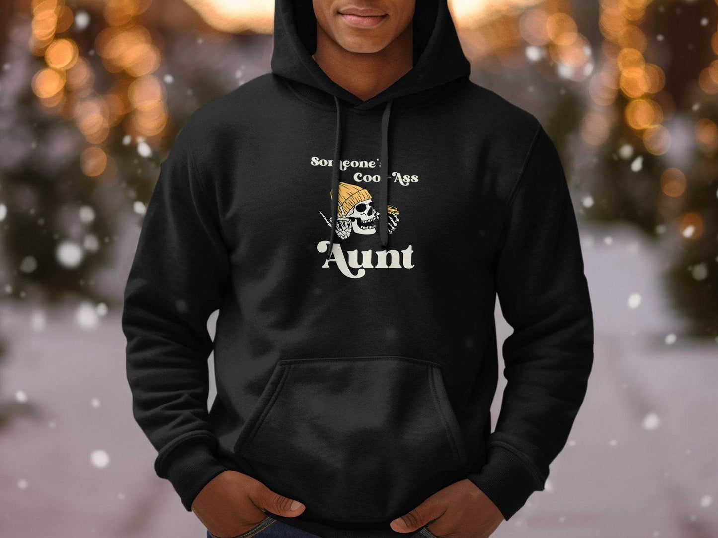 Someone's Cool-Ass Aunt Skeleton Coffee Lover Hoodie - Design & Vybe
