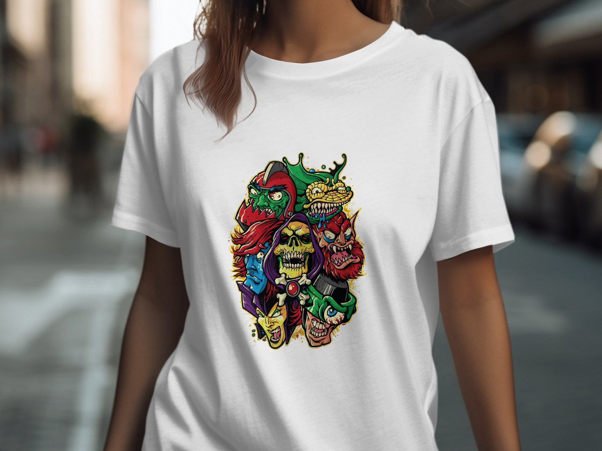 Colorful Urban Monsters Graphic Printed T shirt Product