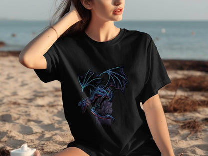 Fierce Dragon Graphic Print Design on Trendy T-Shirt - Design & Vybe