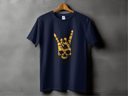 Always Stay Cool Skull Hand Gesture Illustration T-Shirt - Design & Vybe