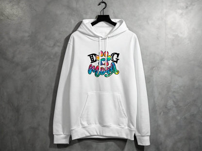 Dog Mom Paw Print Tie Dye Style Cute Graphic Design Hoodie - Design & Vybe