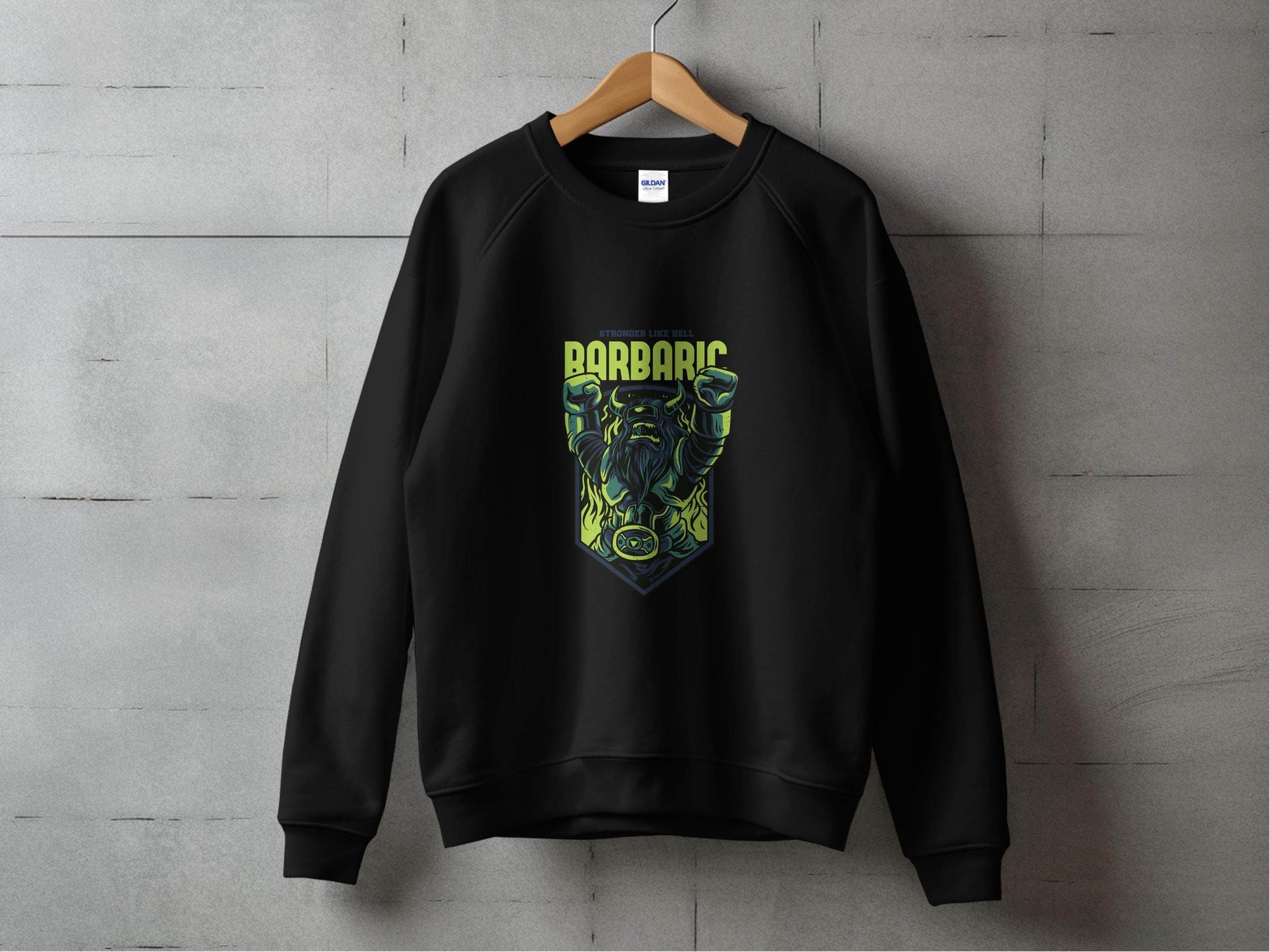 Stronger Like Hell Barbaric Warrior Graphic Sweater - Design & Vybe