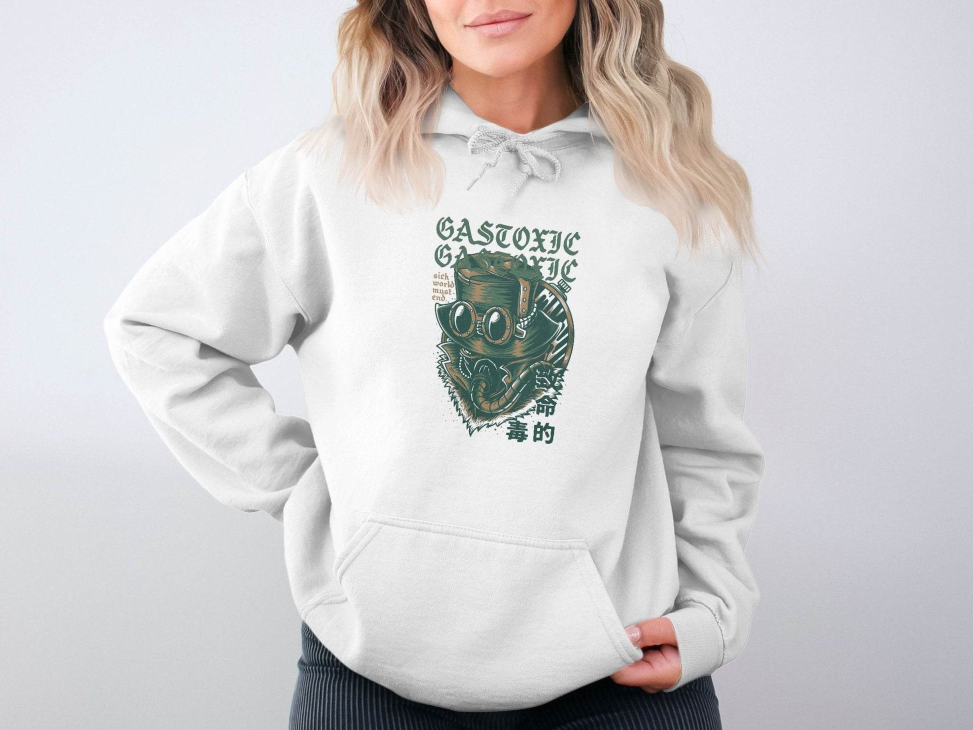 Gastoxic Sick World Must End Illustrated Artwork Hoodie - Design & Vybe
