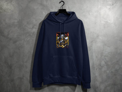 Degraded Design with Shark Anchor Octopus Artwork Hoodie - Design & Vybe
