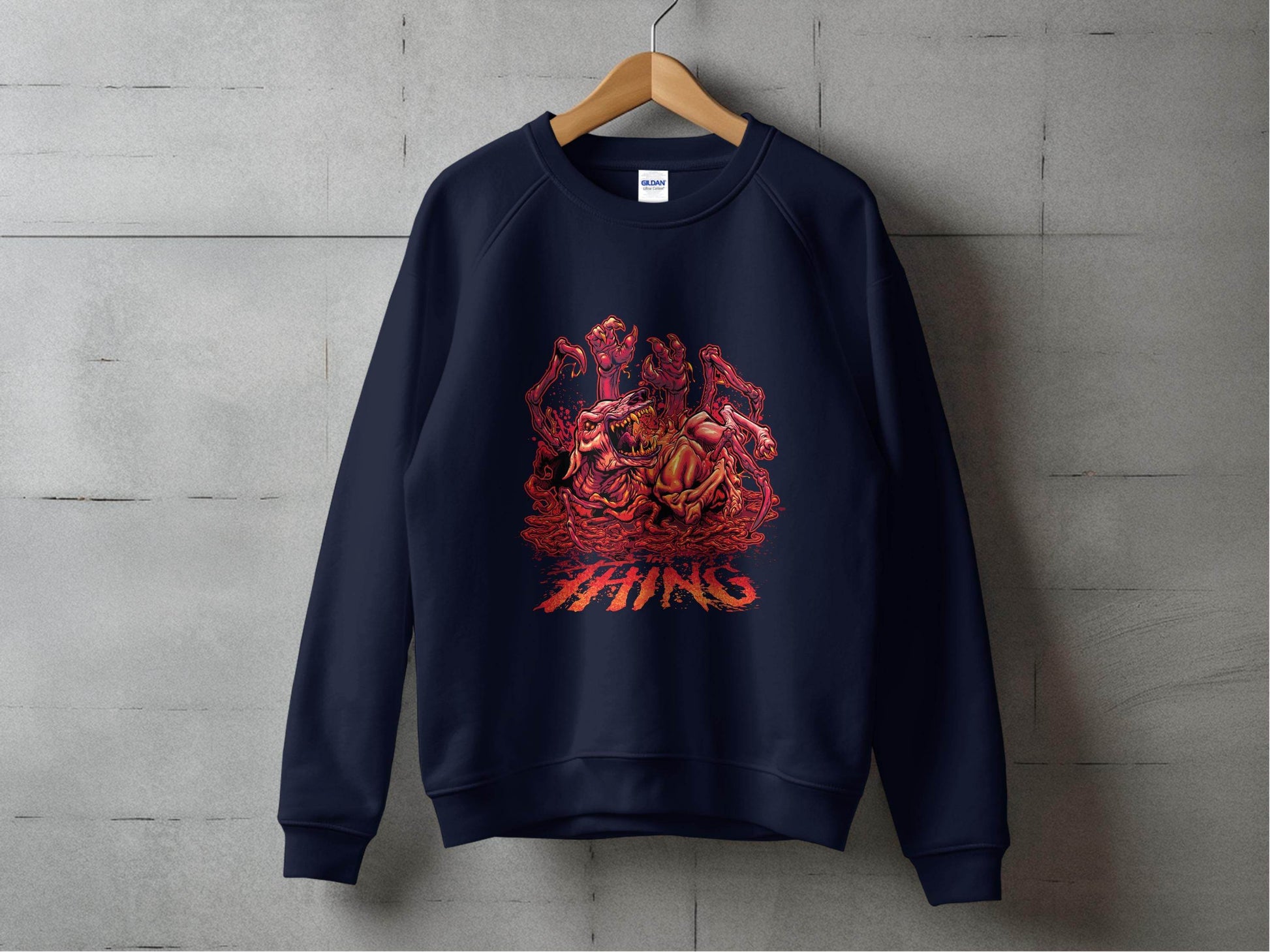 The Thing Horror Monster Dog Graphic Art Design Sweater - Design & Vybe