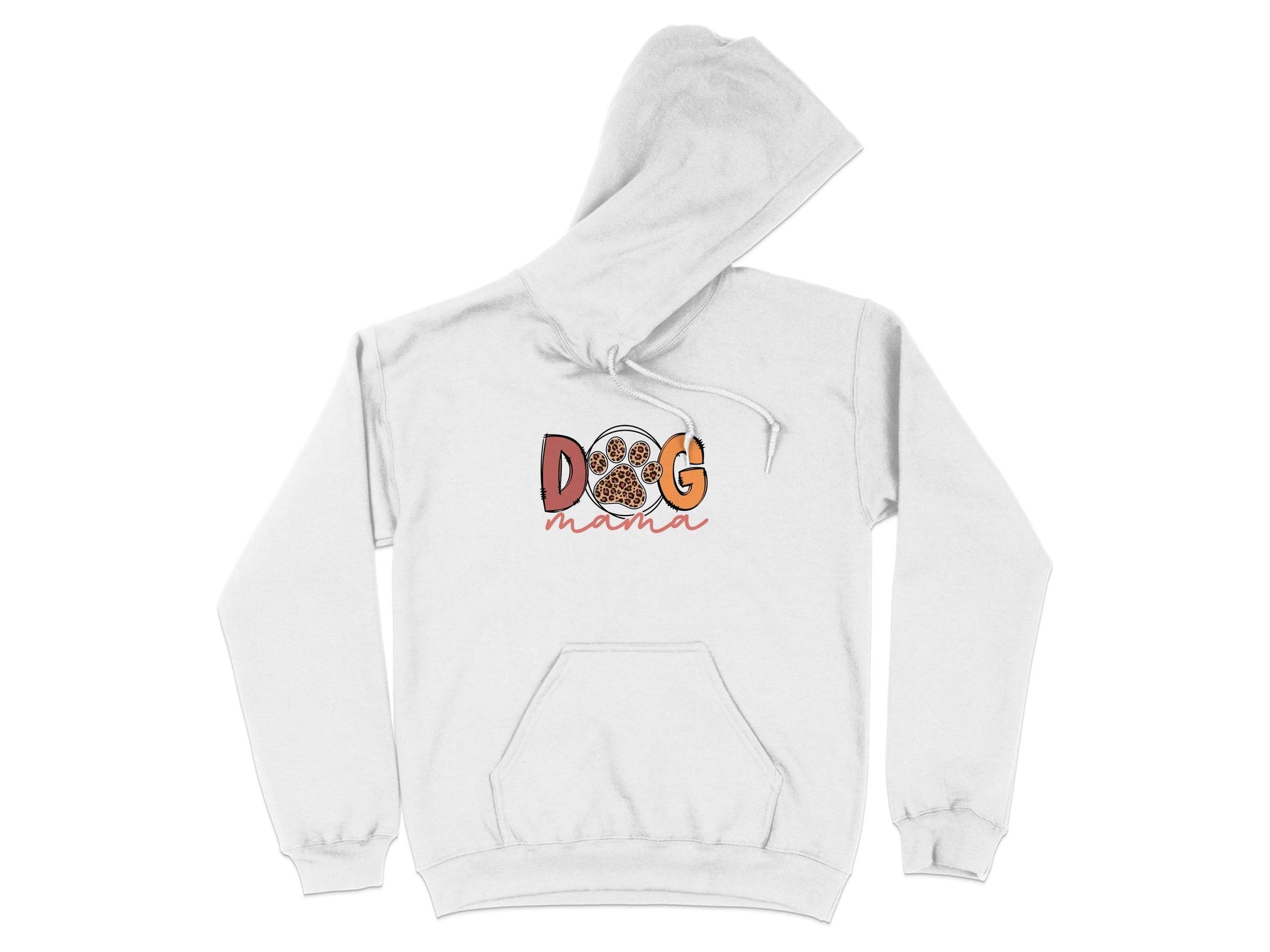 Dog Mama Paw With Leopard Print For Animal Lovers Hoodie - Design & Vybe