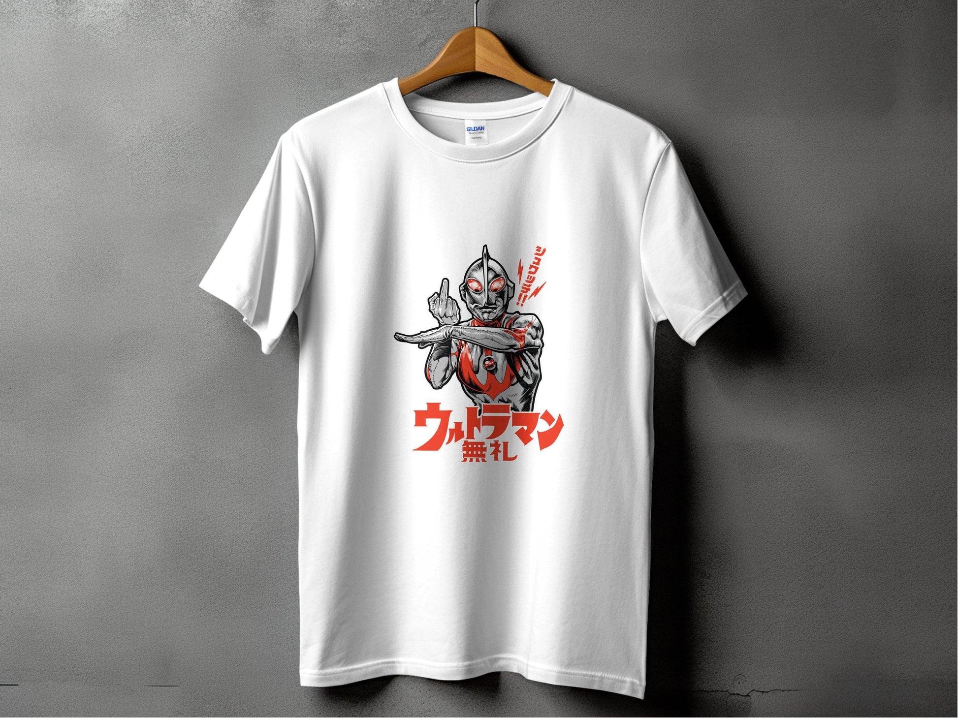 Ultraman Giving Middle Finger Bold Graphic Style T-Shirt - Design & Vybe