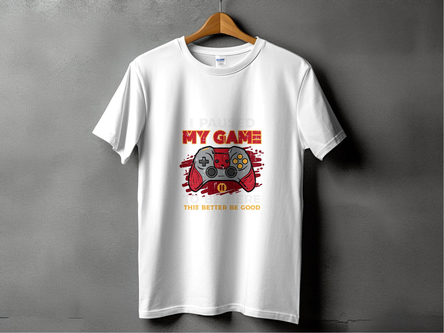 I Paused My Game To Be Here Gaming Controller T-Shirt - Design & Vybe