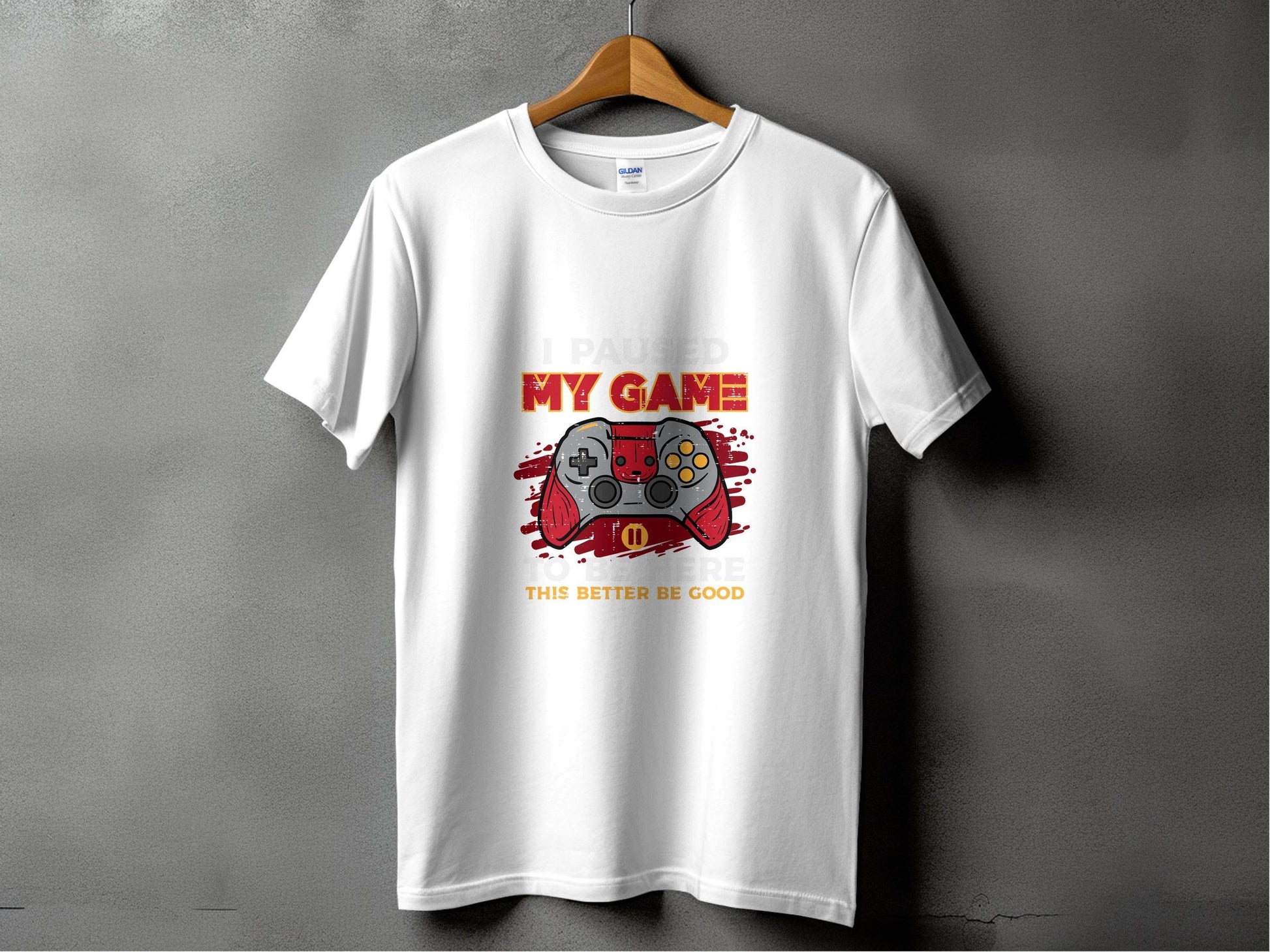 I Paused My Game To Be Here Gaming Controller T-Shirt - Design & Vybe