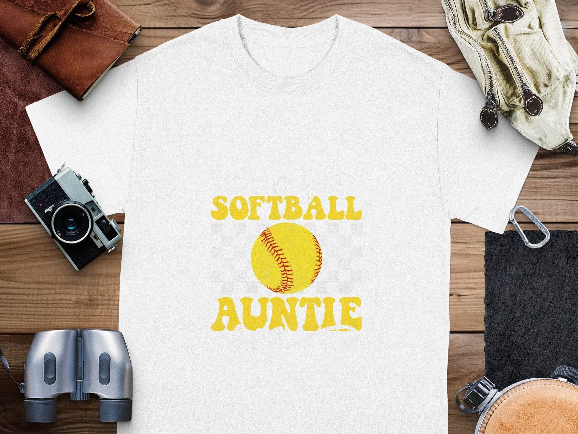 In My Softball Auntie Era Groovy Retro Proud Graphic Design Image T-Shirt - Design & Vybe