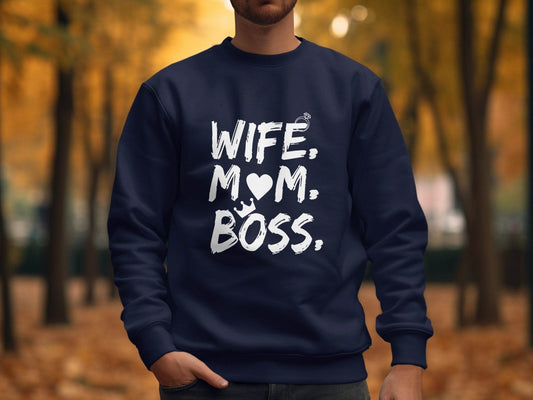 Wife Mom Boss Superwoman Design For Queens Sweater - Design & Vybe
