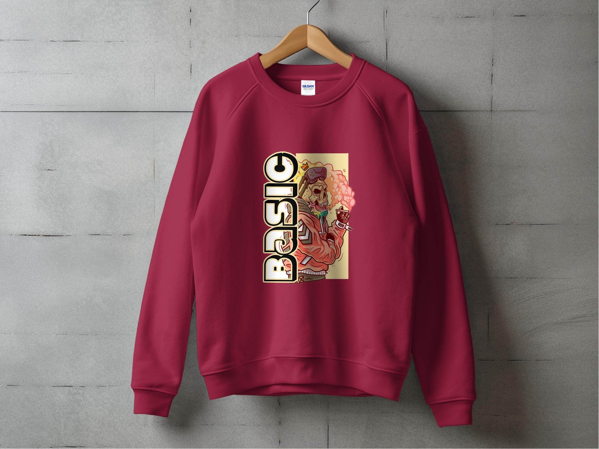 Basic Smoking Skeleton in VR Headset and Crown Sweater - Design & Vybe