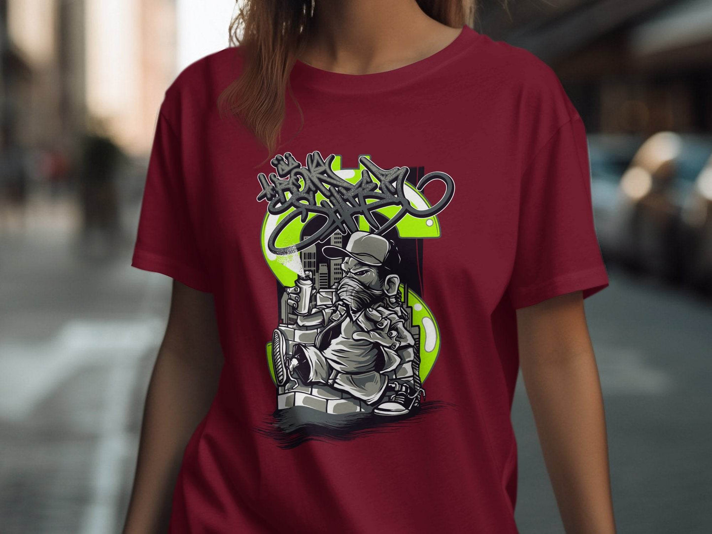 Urban Street Art Graffiti Character Design Printed T-Shirt - Design & Vybe