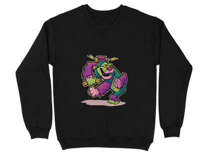 Cartoon Frankenstein with Lightning Strikes Above Sweater - Design & Vybe