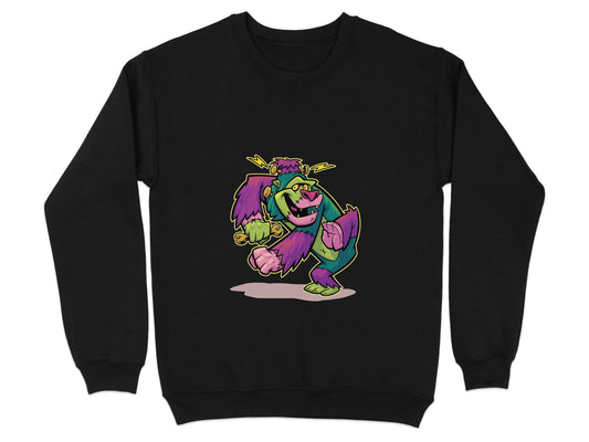 Vibrant Monster Graphic Black Sweatshirt product