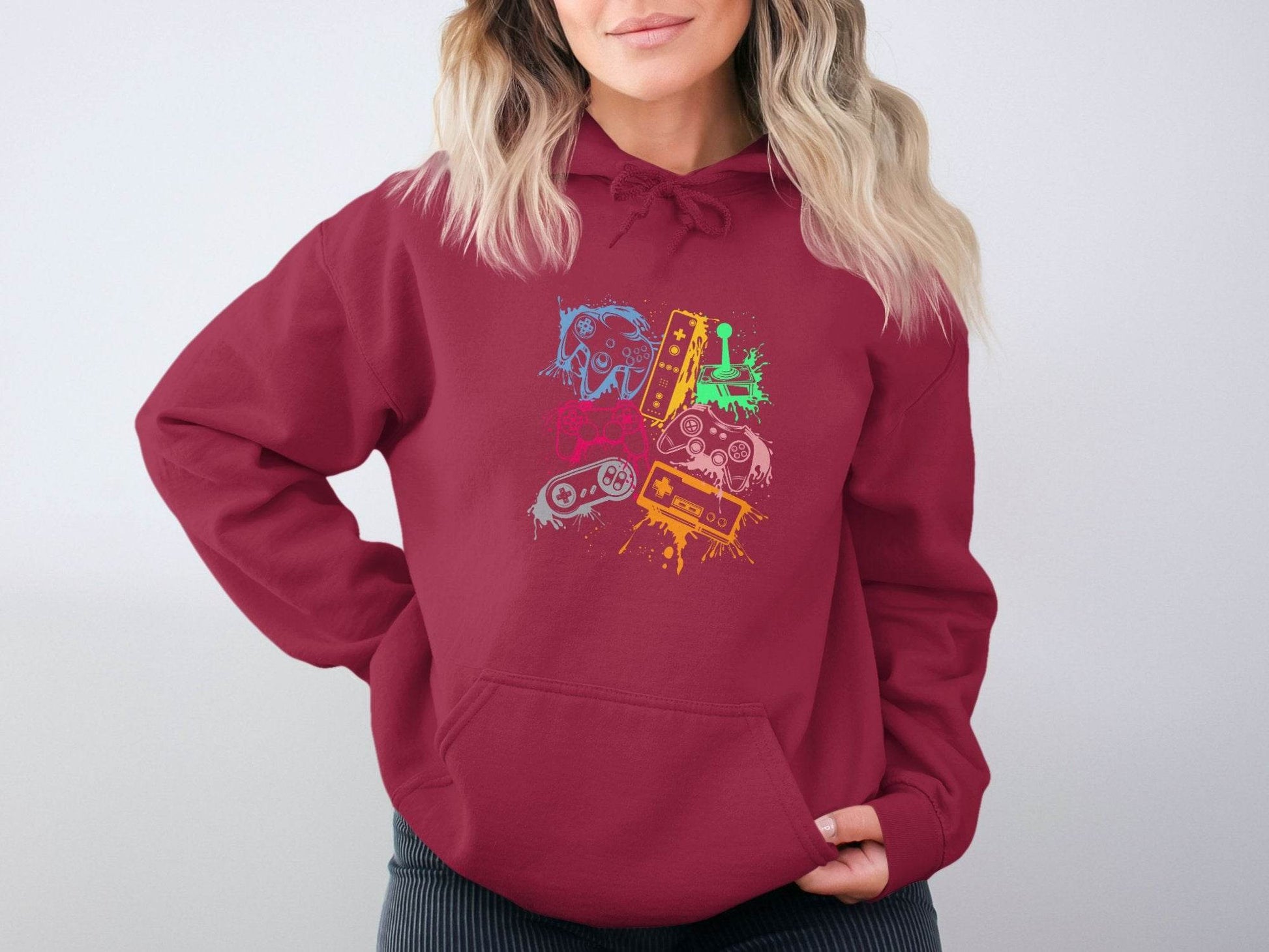 Gaming Console Joypad Colorful Style Design Artwork Hoodie - Design & Vybe