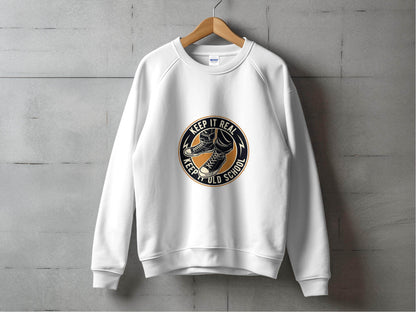 Keep It Real Keep It Old School Retro Shoes Graphic Sweater - Design & Vybe