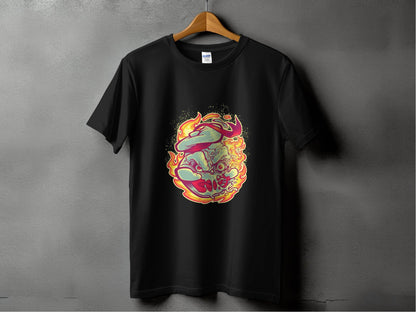 Burning Undead Creature in Flames Graphic Design T-Shirt - Design & Vybe