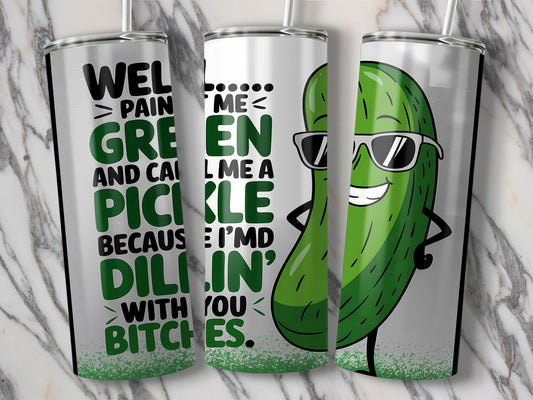 Funny Dill Pickle With Sunglasses Tumbler product type
