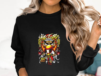 Motorbz Mechanix Ridertees Built Not Bought Graphic Sweater - Design & Vybe
