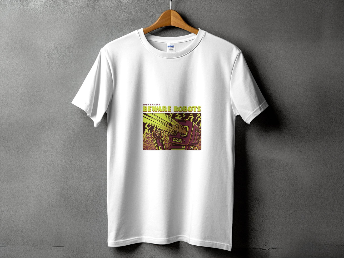 Retro Robot Invasion Graphic Beware Robots T-Shirts - Design & Vybe