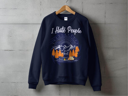 Outdoor Camping Design I Hate People Graphic Sweater - Design & Vybe