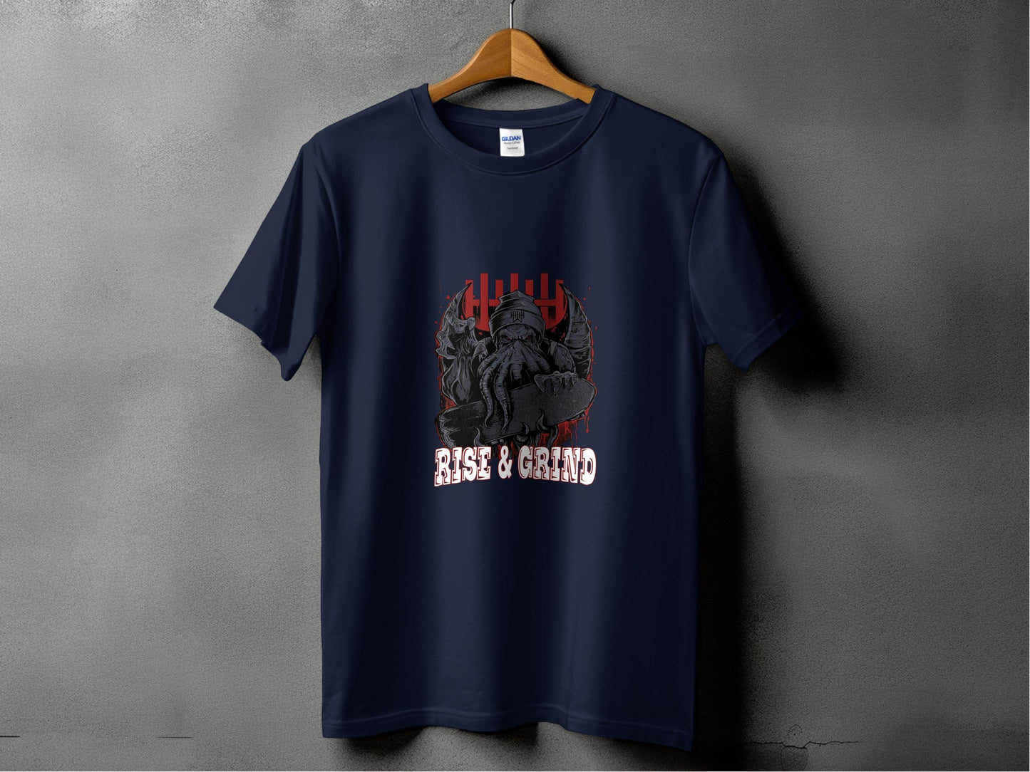 Rise and Grind Skater Monster Graphic Novelty T-Shirt - Design & Vybe