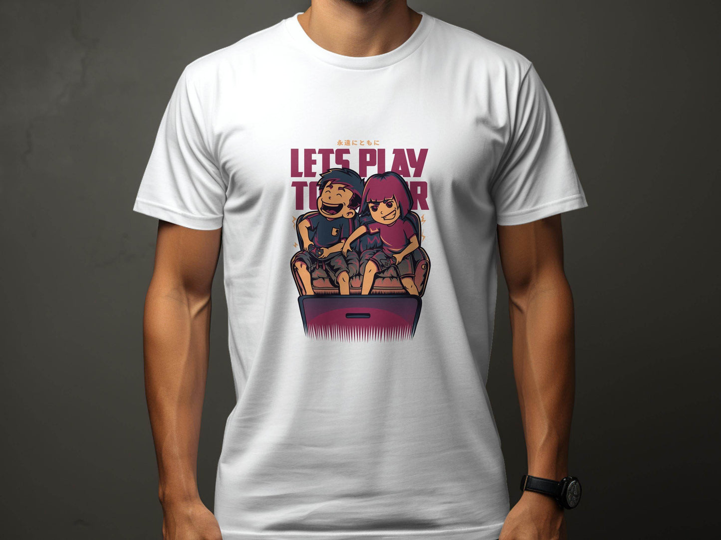 Lets Play Together Gaming Console Video Games T-Shirt - Design & Vybe
