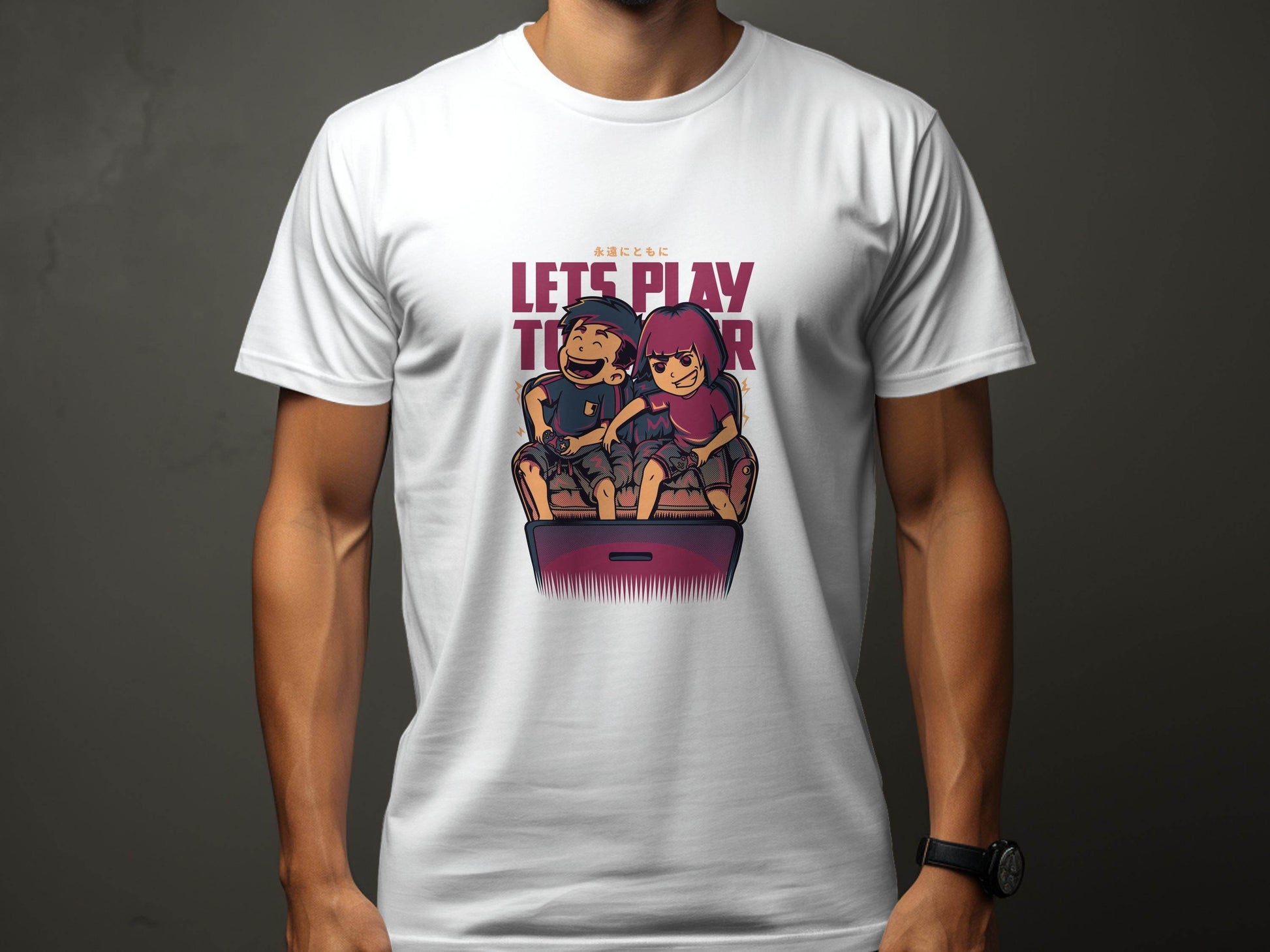 Lets Play Together Gaming Console Video Games T-Shirt - Design & Vybe