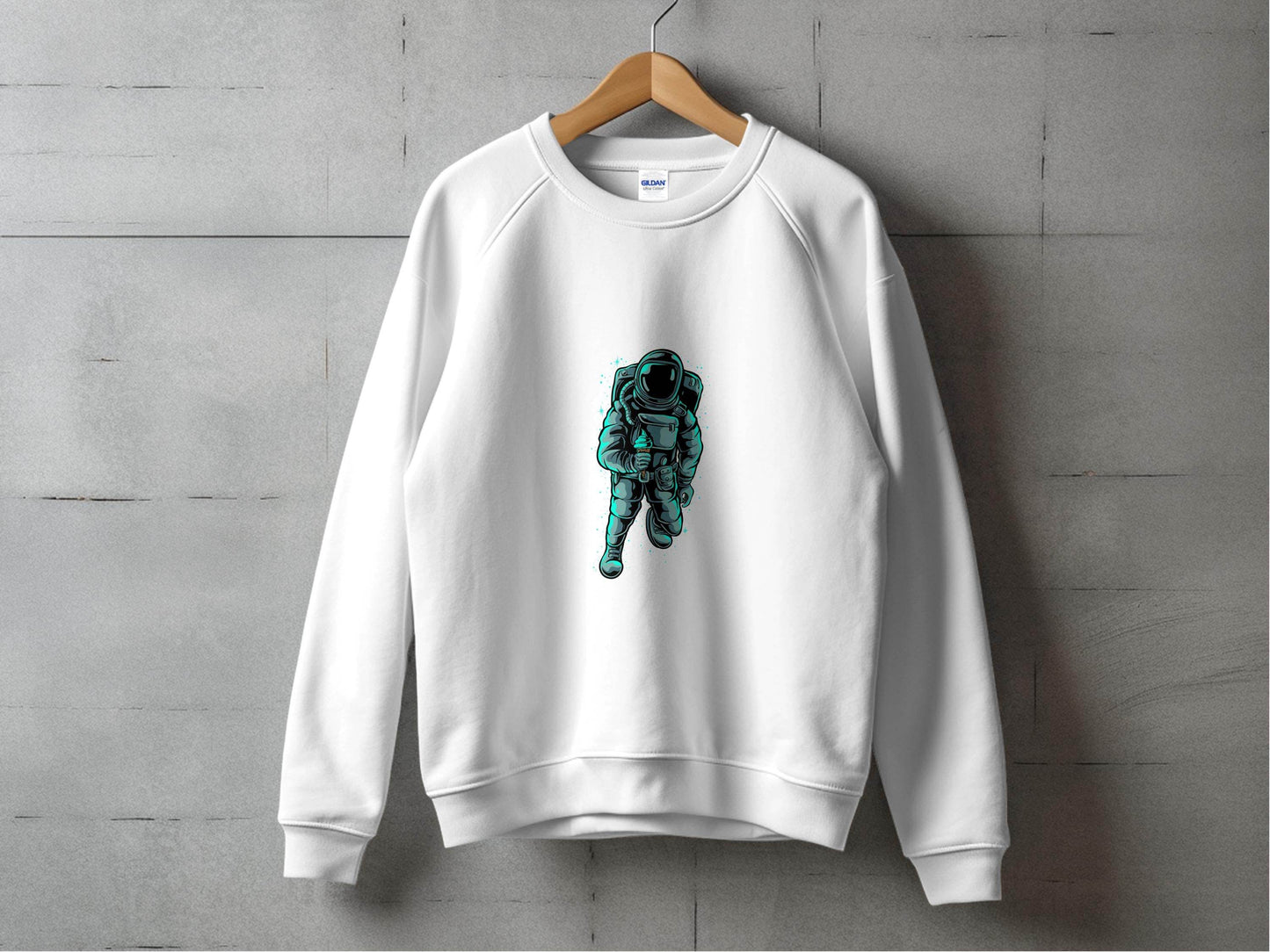 Astronaut with Ice Cream Graphics Cool Print For Sweater - Design & Vybe
