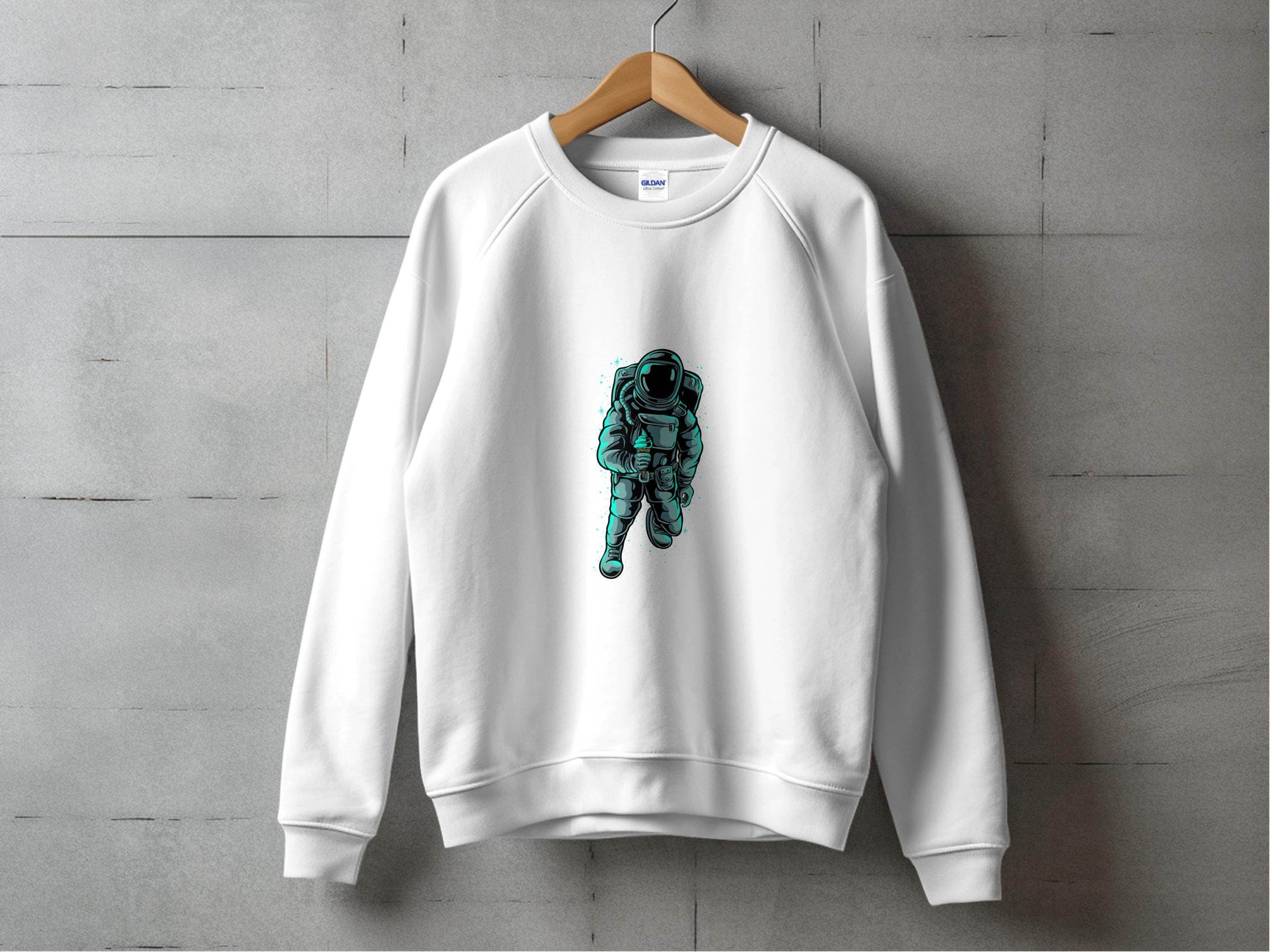 Astronaut with Ice Cream Graphics Cool Print For Sweater - Design & Vybe