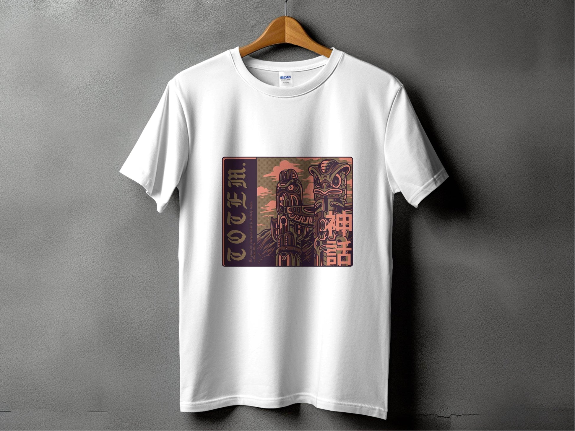 Be Yourself Japanese Totem Poles Graphic Design T-Shirt - Design & Vybe