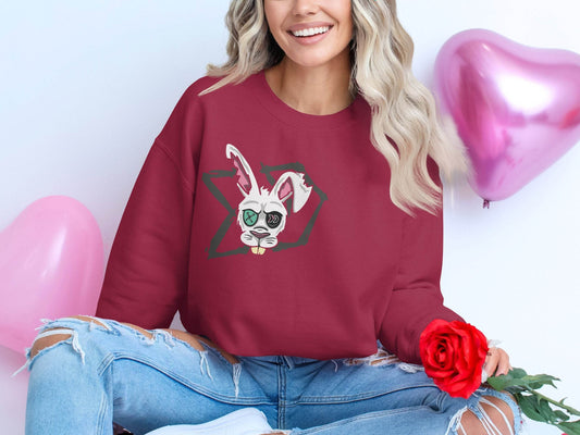 Morbid Zombie Rabbit Graphic Cool Design Sweater - Design & Vybe