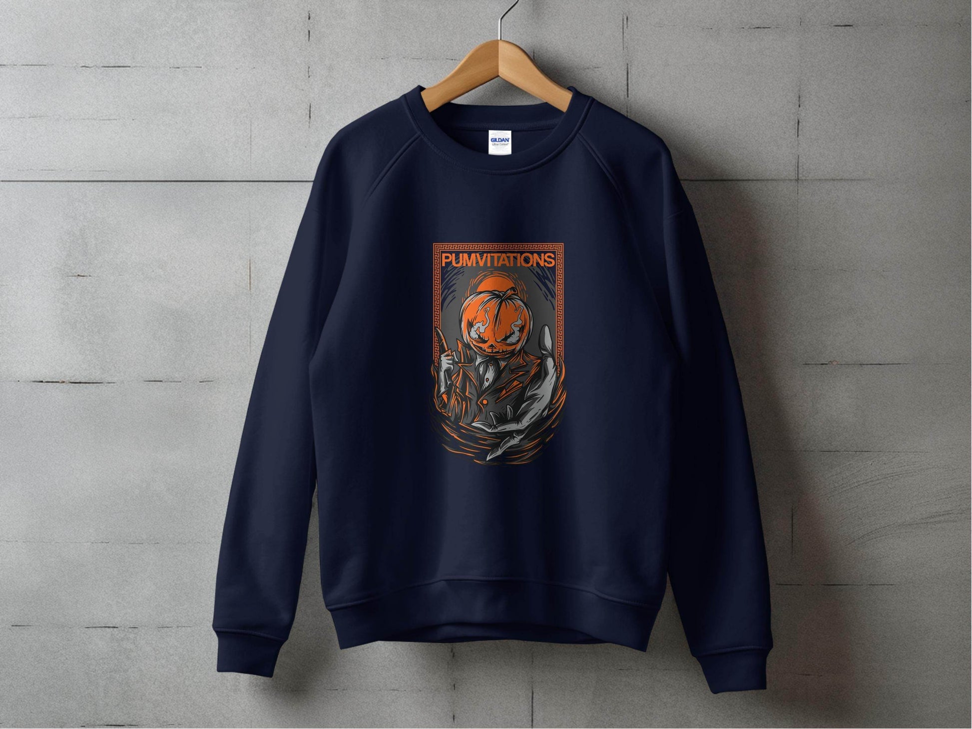 Pumvitations Design for Halloween Pumpkin Man Hoodie - Design & Vybe