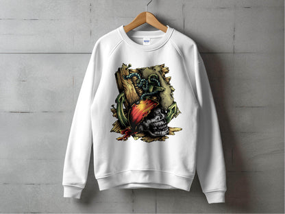 Pirate Skull with Vibrant Bandana and Anchors Sweater - Design & Vybe