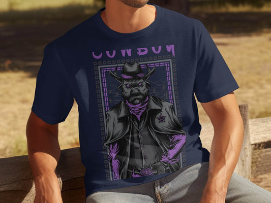 Warrior Cowboy With Attitude Graphic Apparel T-Shirt - Design & Vybe