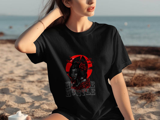 Cyberpunk Geisha Hustle Graphic Image T-Shirt - Design & Vybe