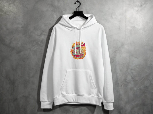 Burning Undead Creature in Flames Graphic Design Hoodie - Design & Vybe
