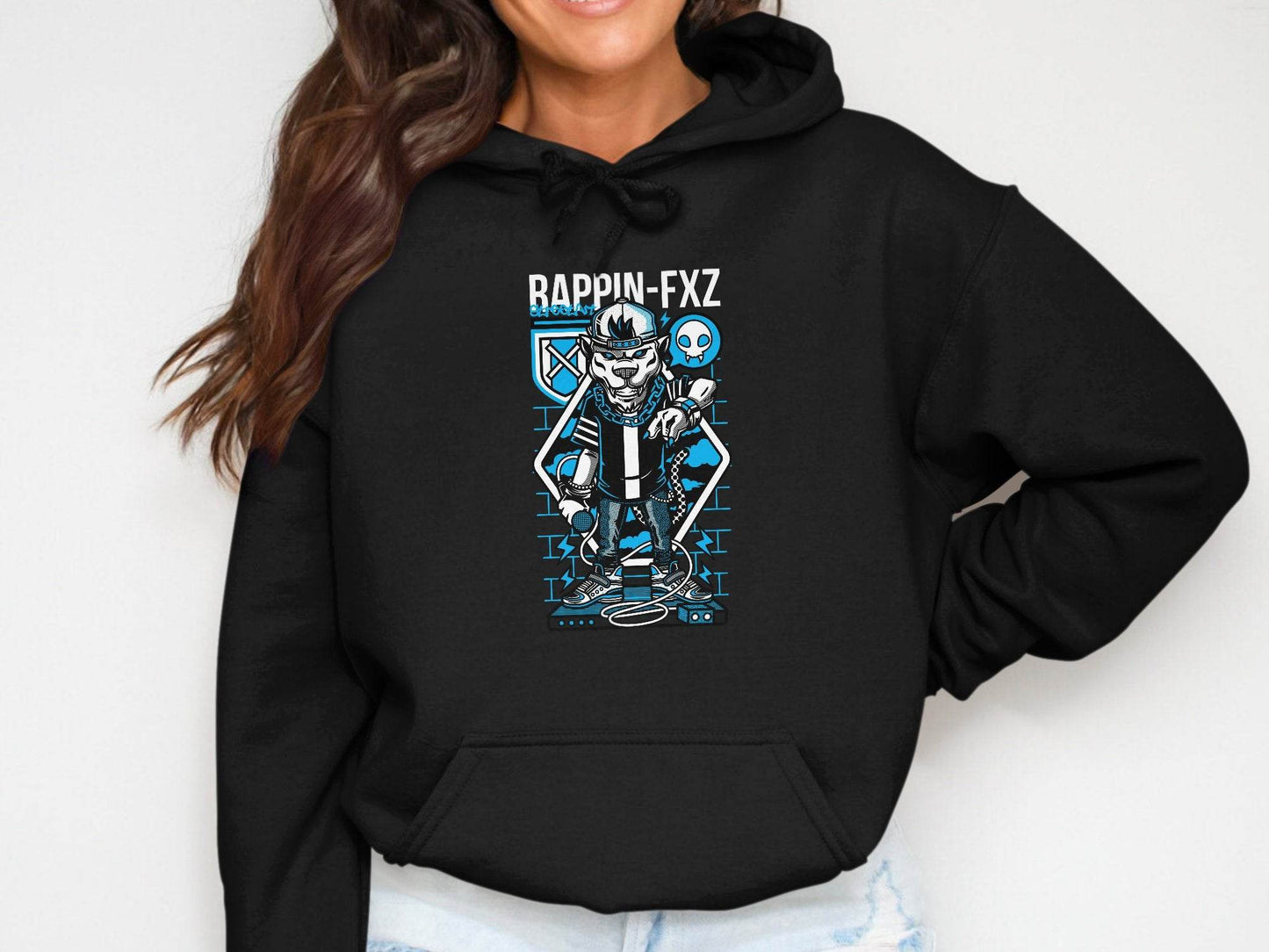 Street Art Urban Panther DJ Design Illustration Hoodie - Design & Vybe